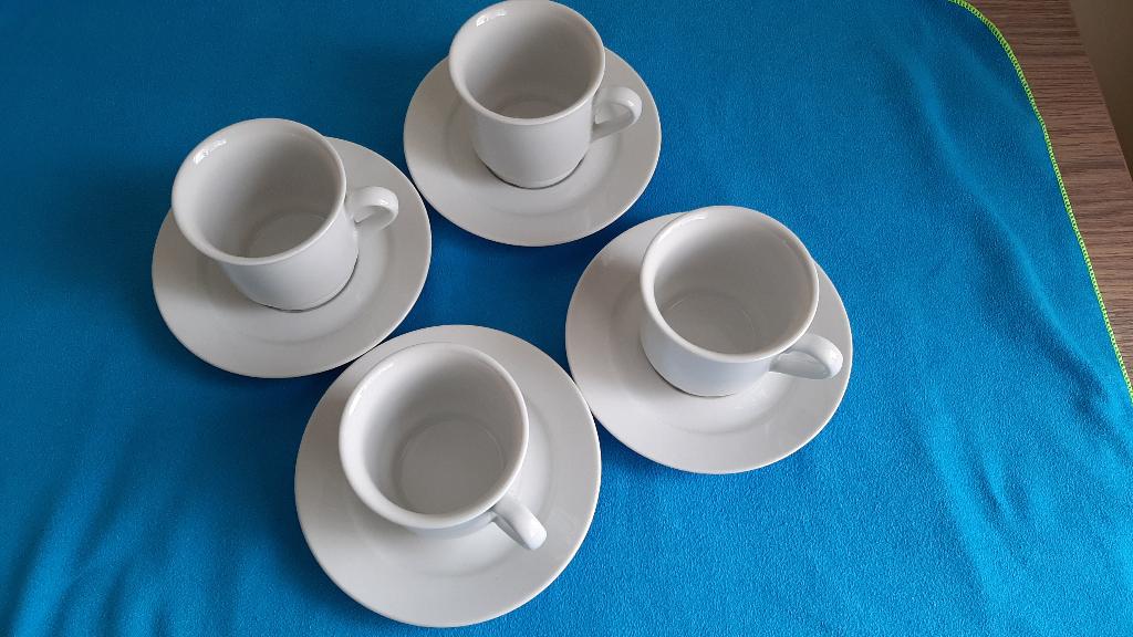 5 lots de 4 tasses + soucoupes IKEA NOBEL vintage, Enlèvement, Comme neuf, Porcelaine, Tasse(s) et/ou soucoupe(s)