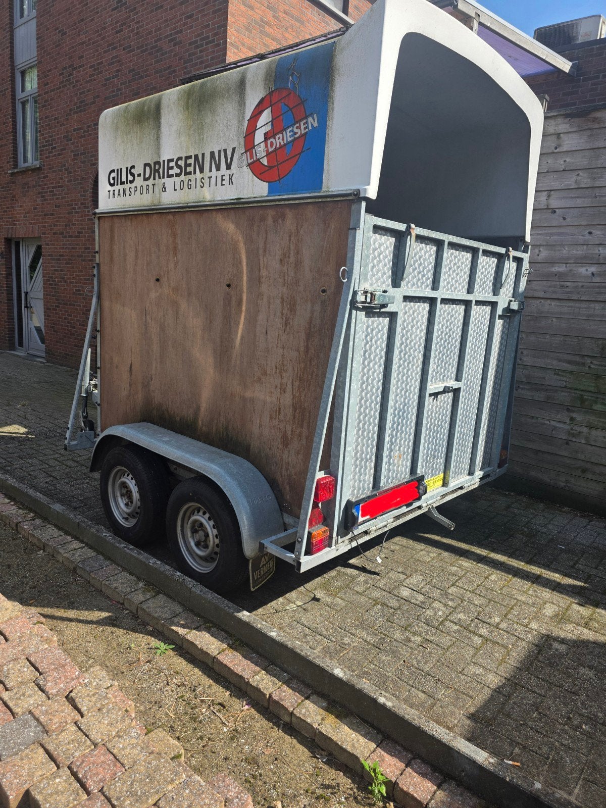 Aanhangwagen Paardentransport, Dieren en Toebehoren, Paarden en Pony's | Trailers en Aanhangwagens, Ophalen, Gebruikt, Hout, Overige typen