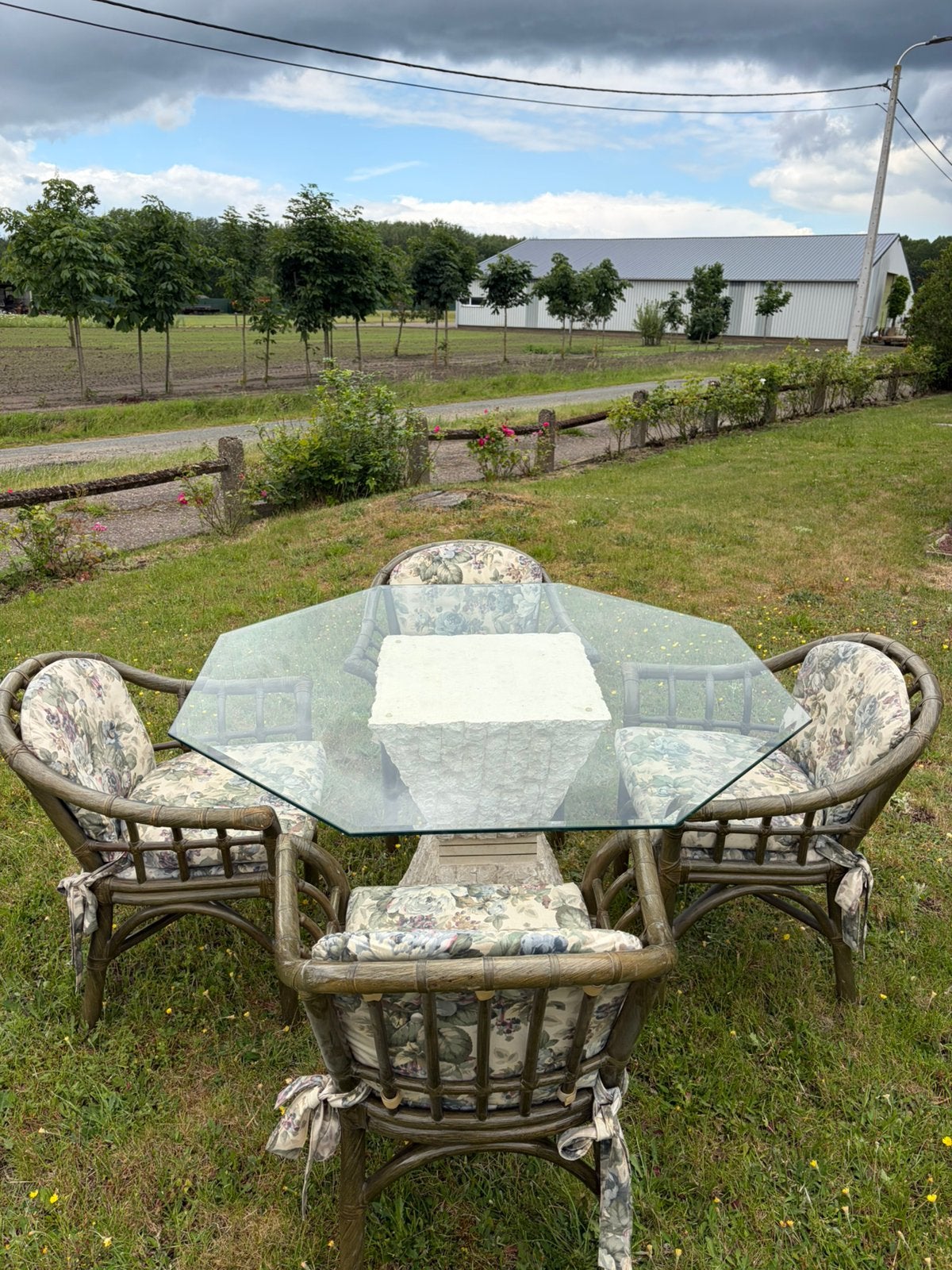 Tuinset/veranda set, Ophalen, Zo goed als nieuw, Tuinset, Eettafel