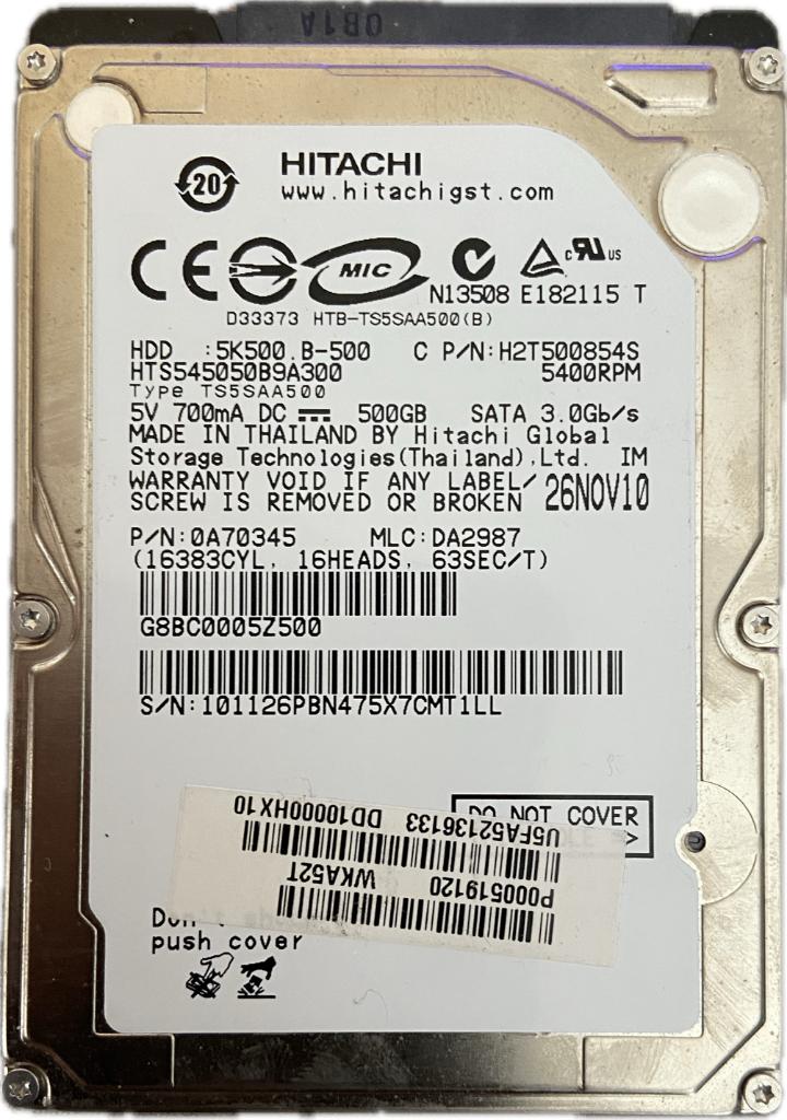 Disque Dur 500 GB, Informatique & Logiciels, Interne, Utilisé, Desktop, Hitachi