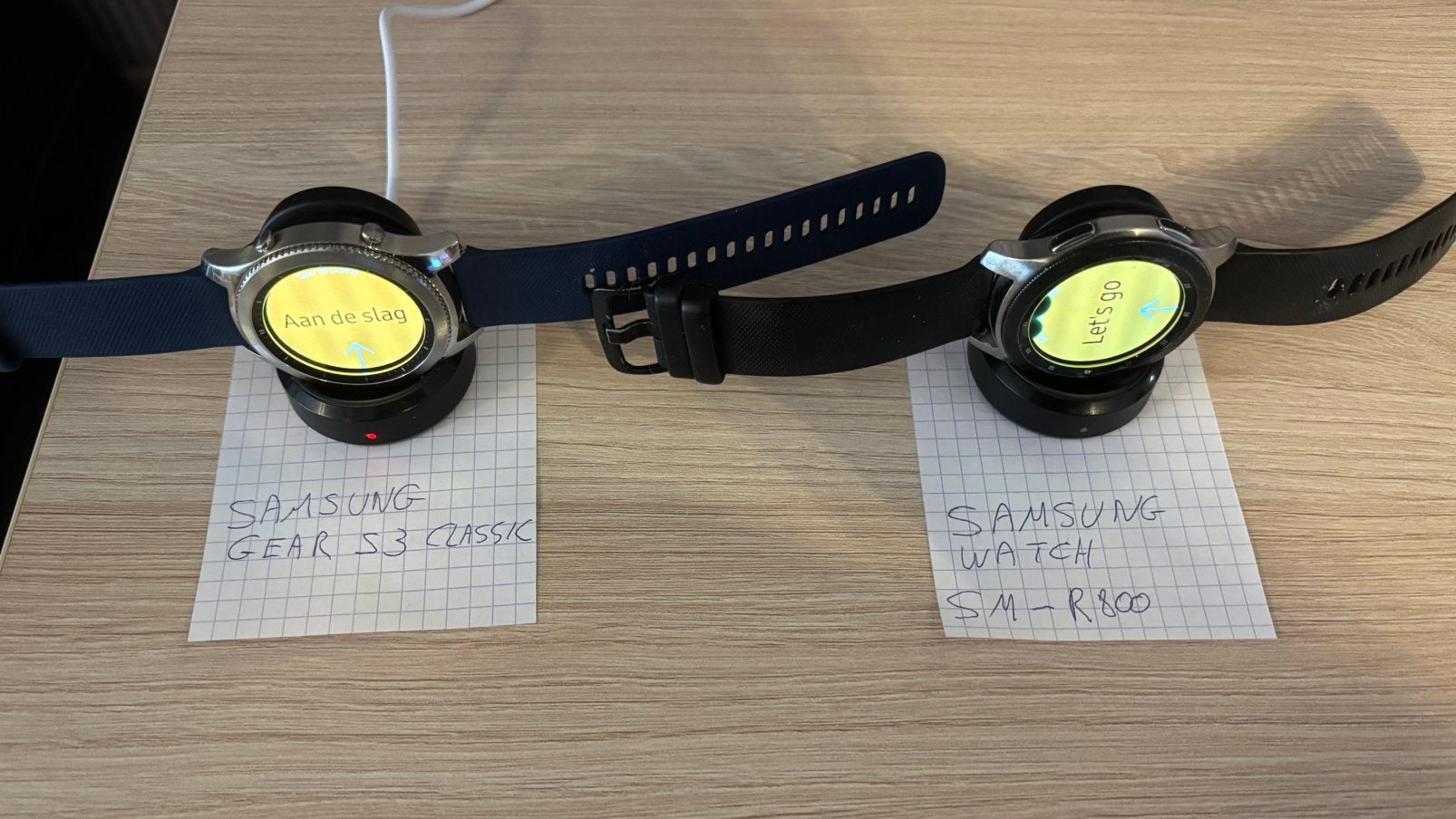 2 x samsung watches te koop, Ophalen, Gebruikt, Zwart, Android