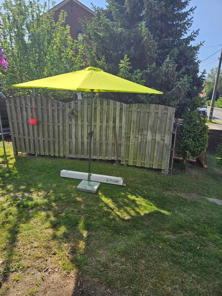 Parasols 3 m met voetparasol 43x43x7 cm graniet in Houthalen, Tuin en Terras, Ophalen
