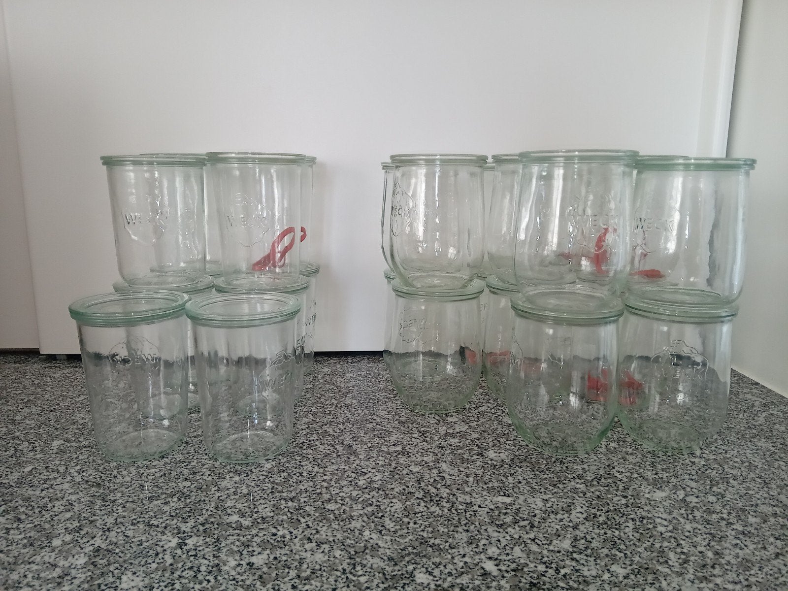 26 Weckpotten: 10 van 750 ml, 16 van 1 liter met deksel, Huis en Inrichting, Ophalen