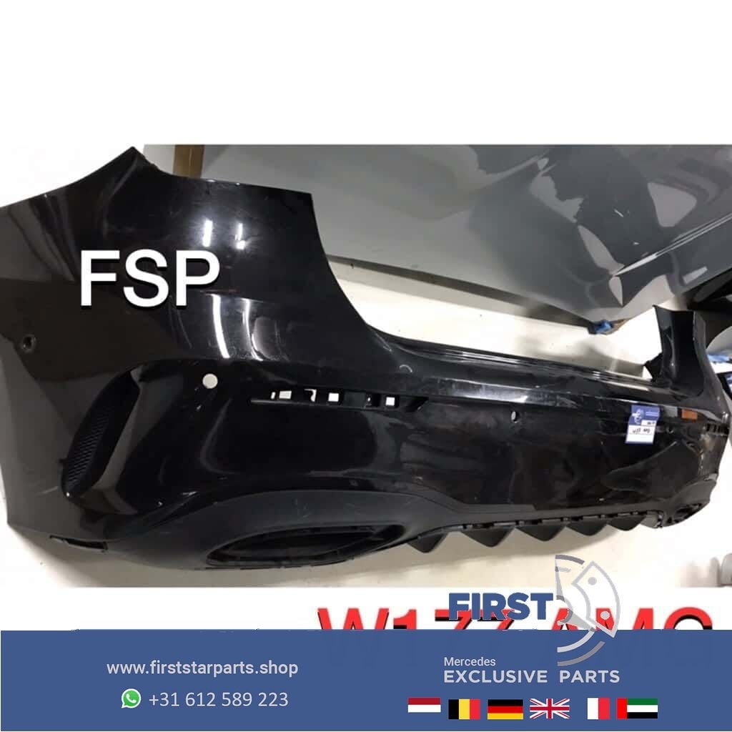 W177 AMG ACHTERBUMPER Mercedes A Klasse 2018-2021 ZWART ORIG, Arrière, Utilisé, -, -
