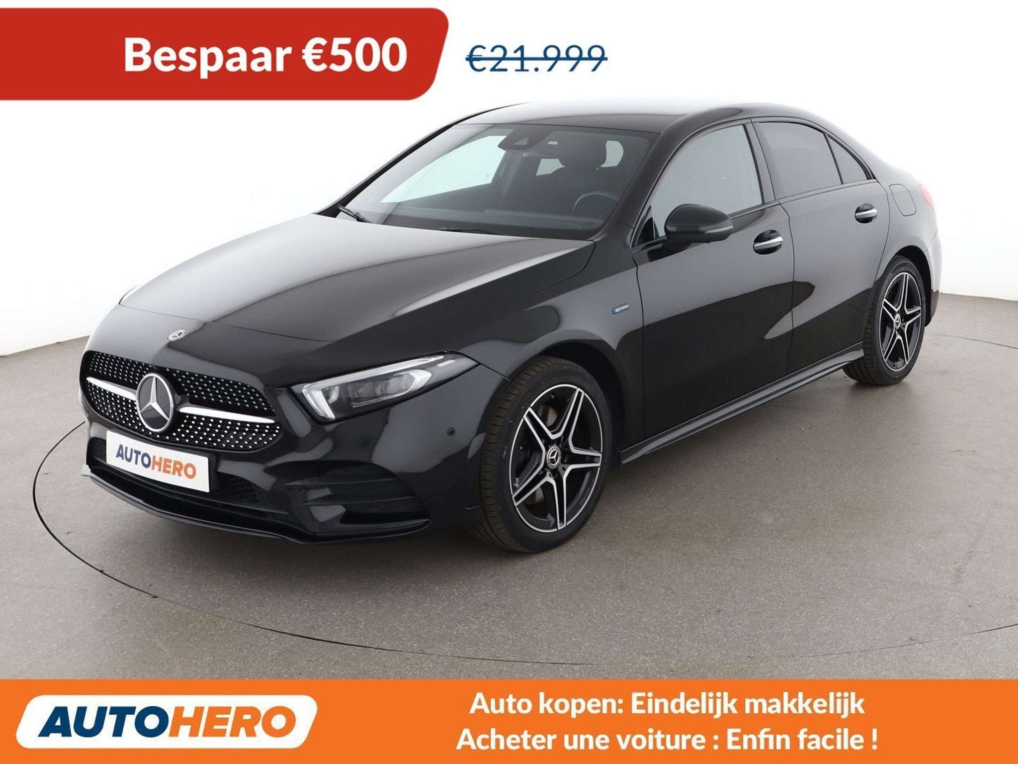 Mercedes-Benz A-Klasse 250 A 250e AMG Line (bj 2020), Auto's, 4 deurs, Gebruikt, Zwart, Elektrisch