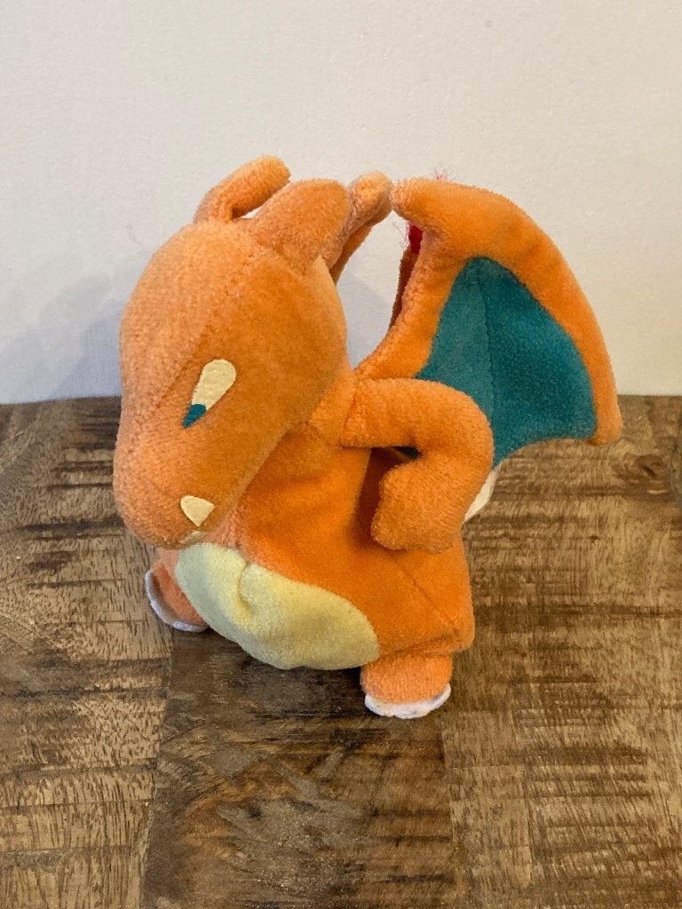 Vintage Pokémon Charizard Pluche 1998 – Nintendo - 14cm, Oranje, Gebruikt, Overige typen, Ophalen of Verzenden