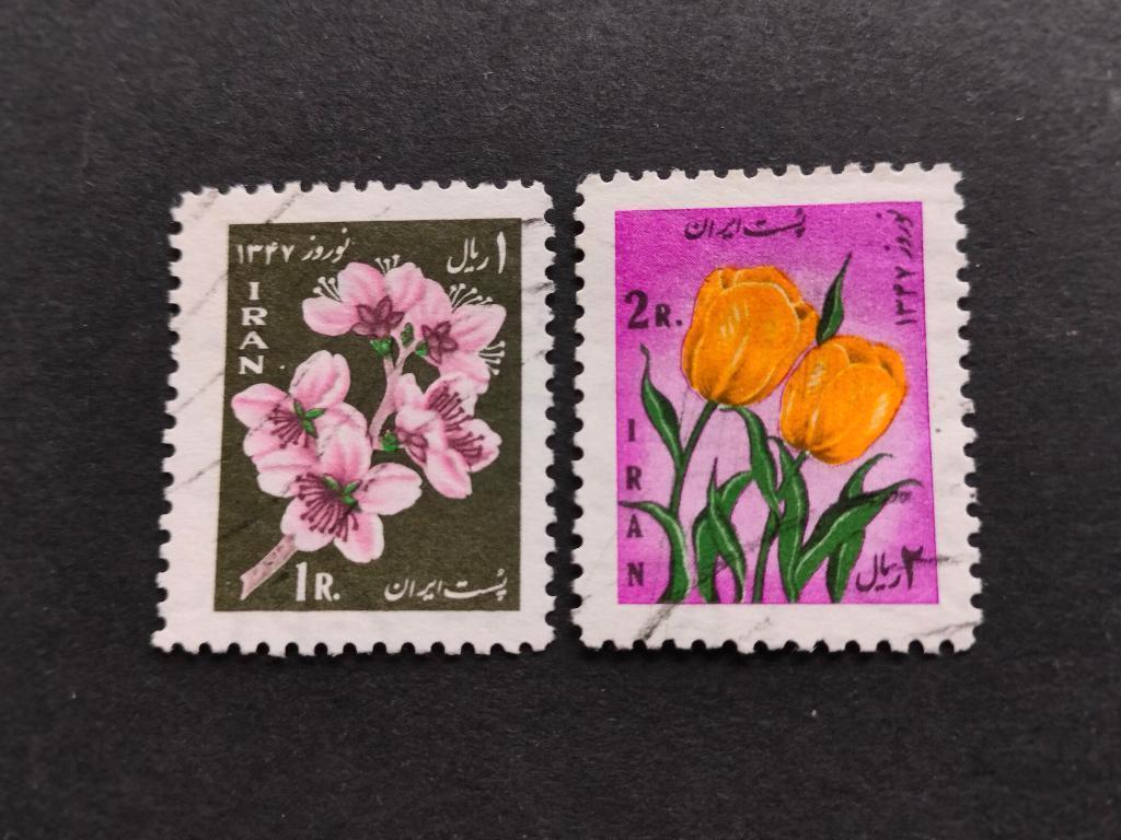 Iran 1968 - bloemen - azalea, tulpen, Verzenden, Gestempeld, Midden-Oosten