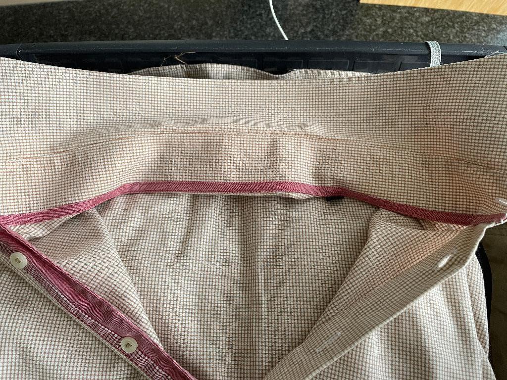 Beige ruitjeshemd Ledub 41, Vêtements | Hommes, Tour de cou 41/42 (L), Beige, Ledub, Porté