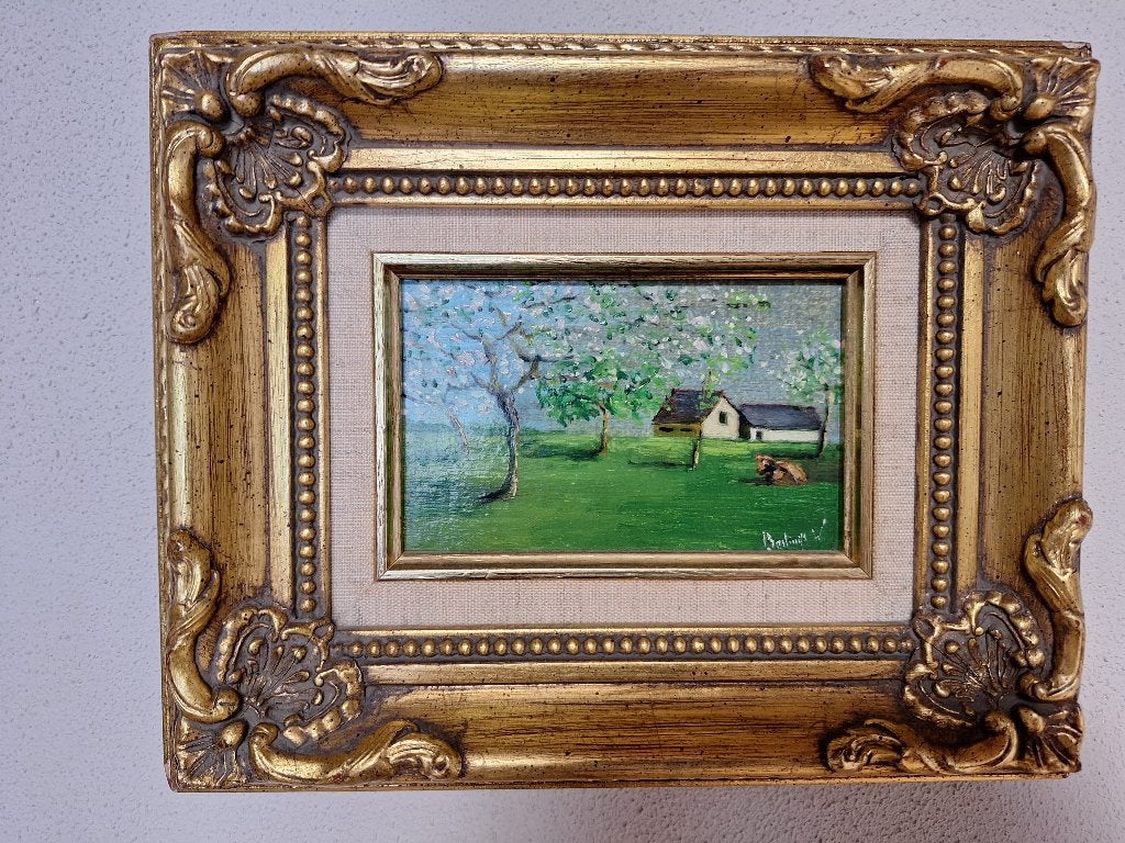 mooi schilderijtje, Antiquités & Art, Art | Peinture | Classique, Enlèvement, Signé, Paysage