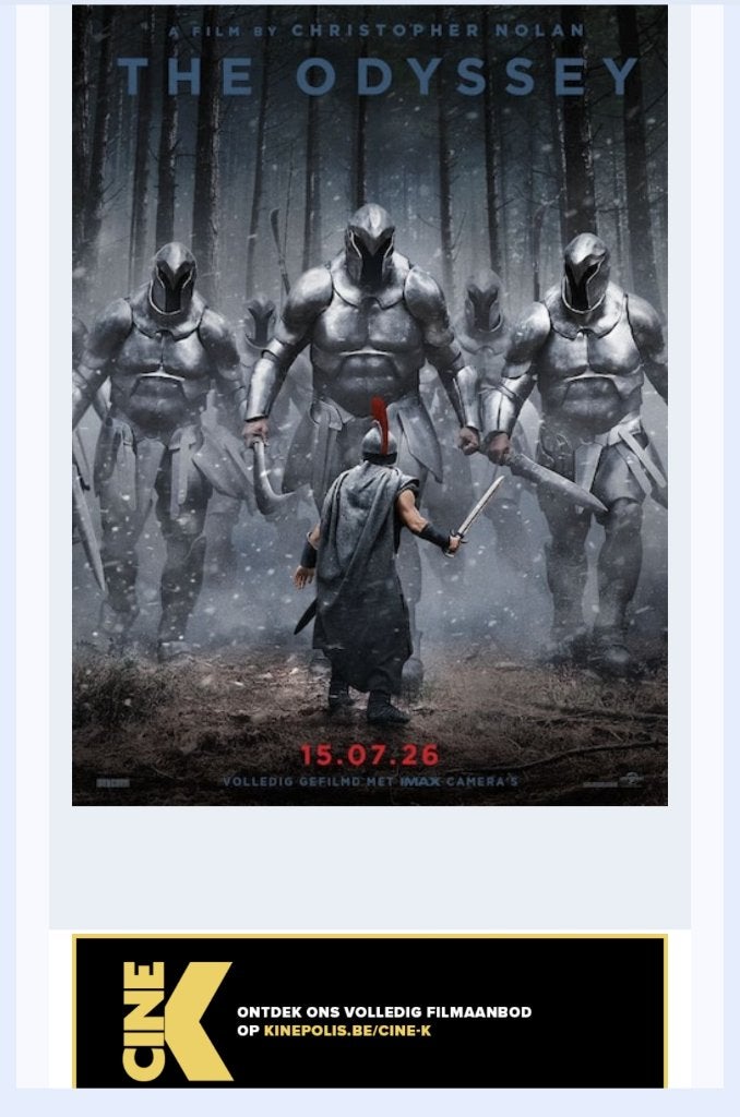 2 billets IMAX 70mm – The Odyssey – Kinepolis Bruxelles, Tickets & Billets, Deux personnes, Action et Aventure, Conçu pour IMAX
