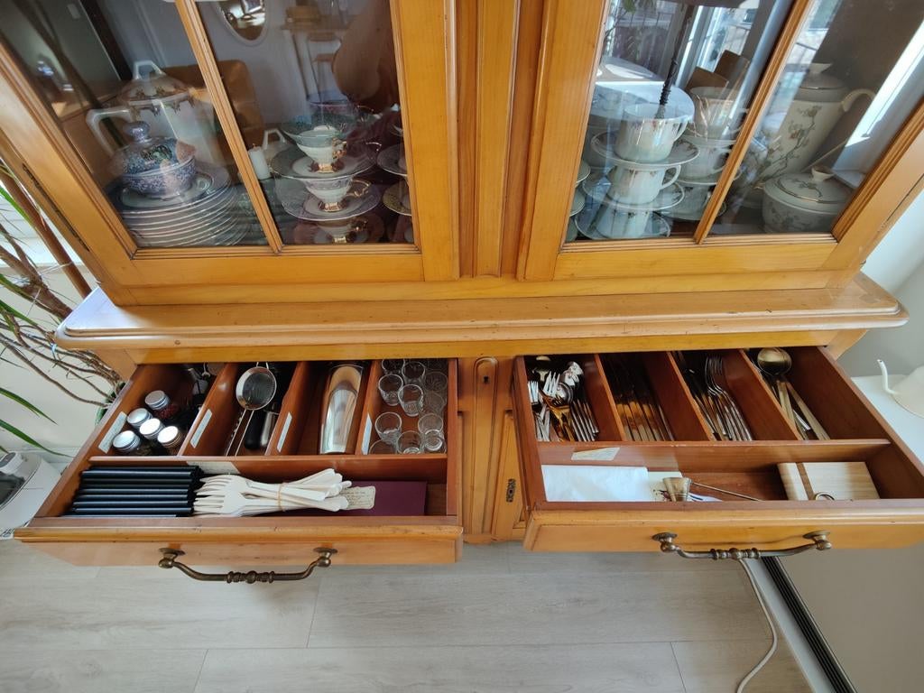 Vitrine | Vitrine | Bois | Du bois | Armoire | Antiquités, Antiek, 25 à 50 cm, Avec porte(s), 100 à 150 cm