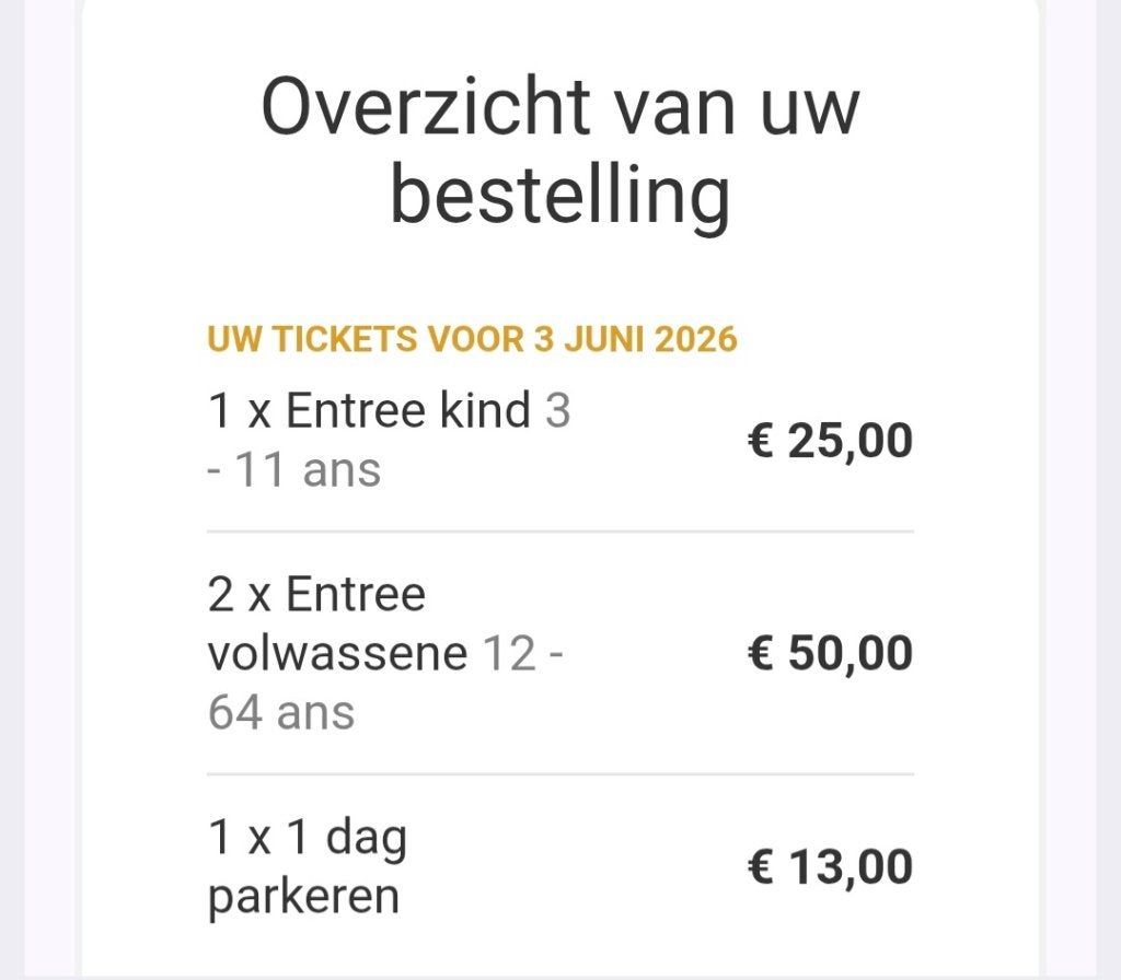 ** UPDATE: Gereserveerd intussen ** - 3 tickets Pairi Daiza