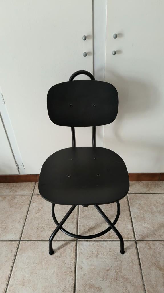 KULLABERG Chaise pivotante, noir, Maison & Meubles, Enlèvement, Comme neuf, Noir, Chaise de bureau