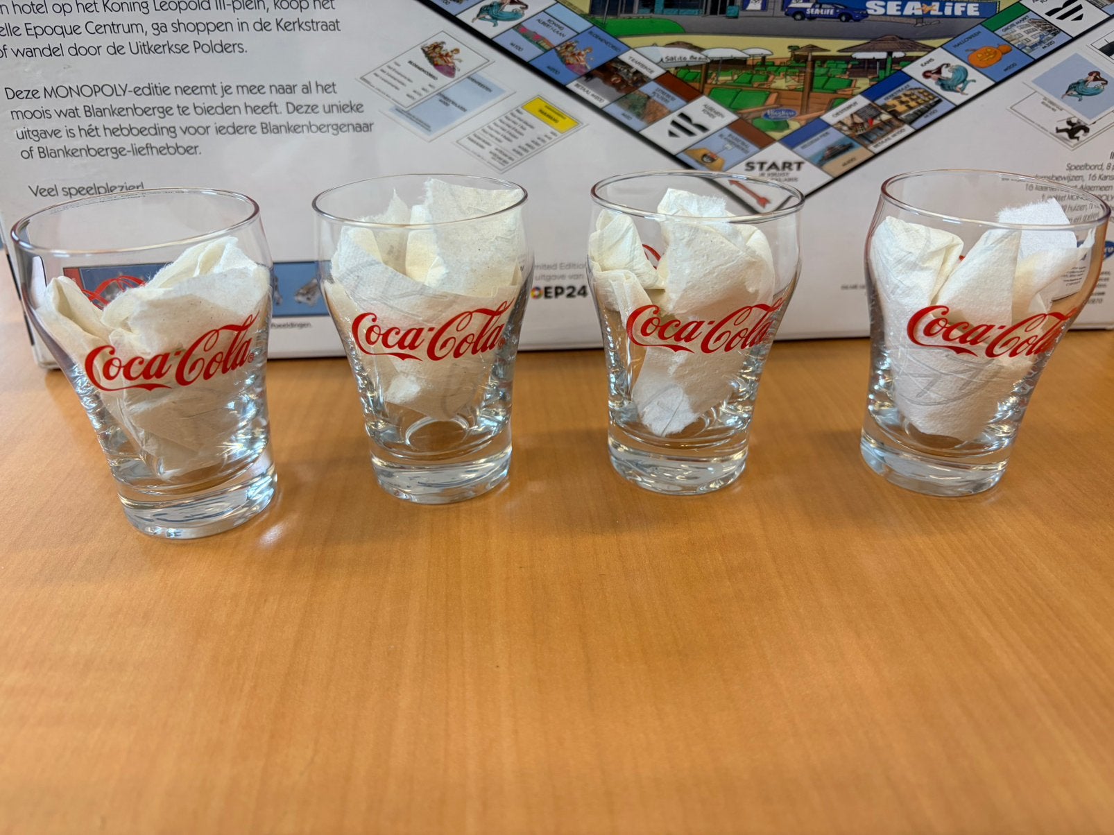 4 kleine vintage Coca Cola glaasjes, Ophalen of Verzenden, Zo goed als nieuw, Gebruiksvoorwerp