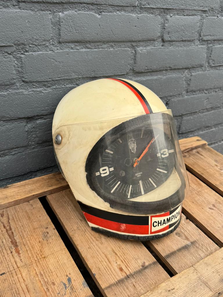 CHAMPION Bougie reclame klok helm, Verzamelen, Ophalen of Verzenden, Gebruikt, Reclamebord