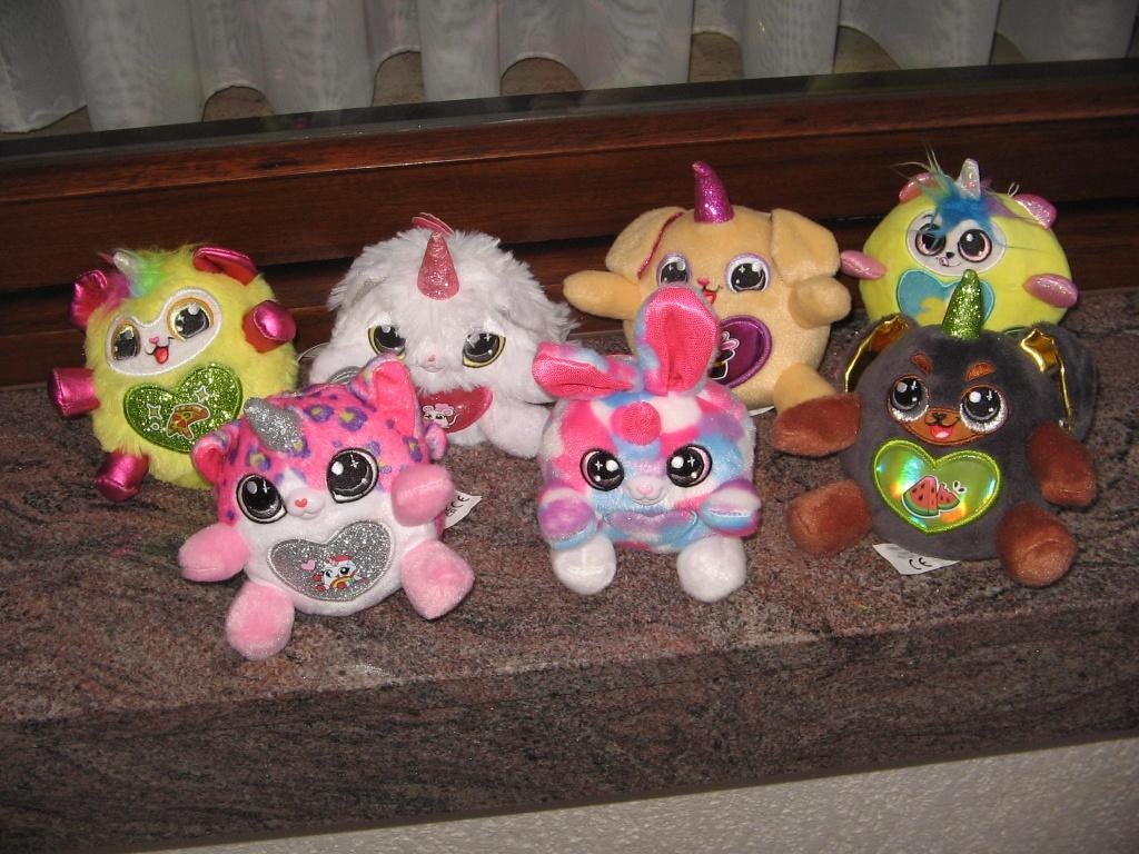 7 knuffels als nieuw, Ophalen, Zo goed als nieuw, Overige typen, Klein (minder dan 20 cm)