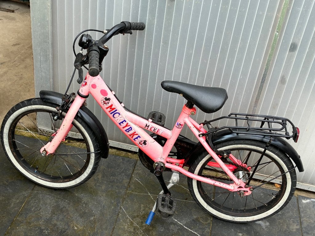 kinderfietsje Mickey Bike 16 inch, Ophalen, 16 tot 20 inch, Gebruikt, Mickey bike