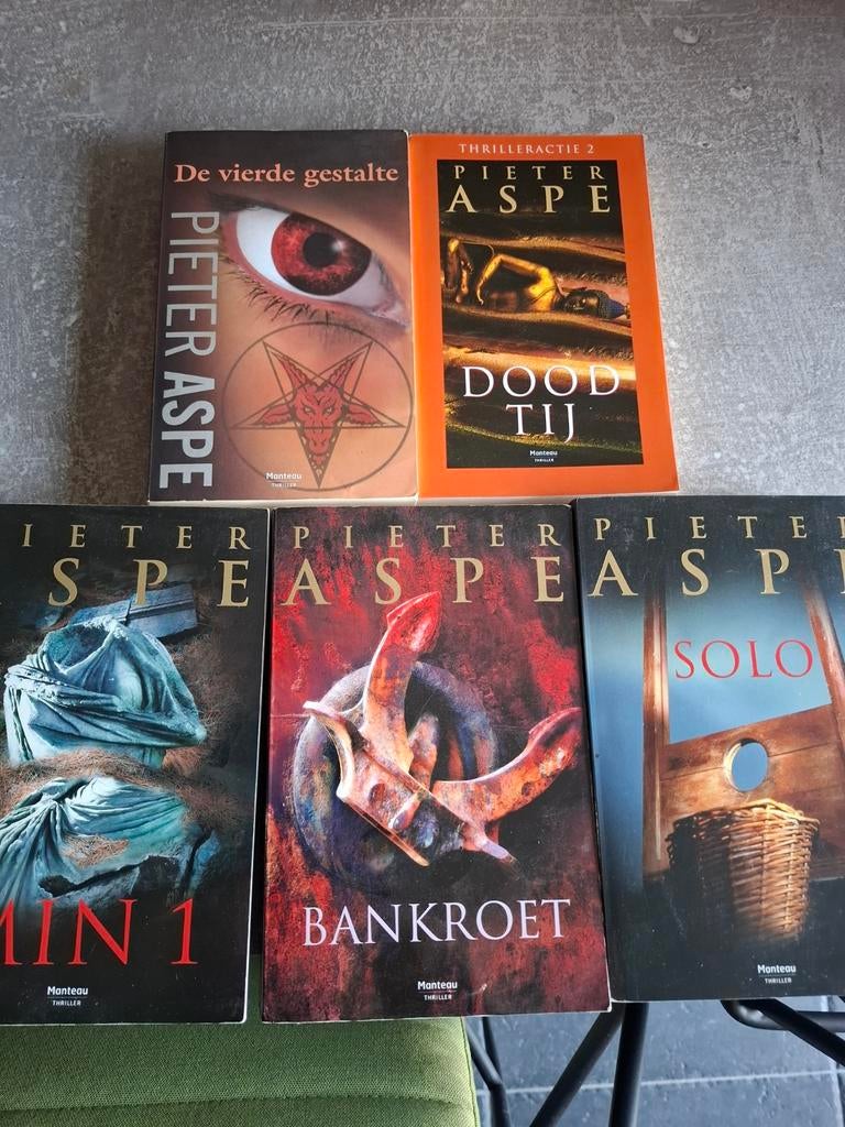 Pieter Aspe 5 stuks, Boeken, Ophalen