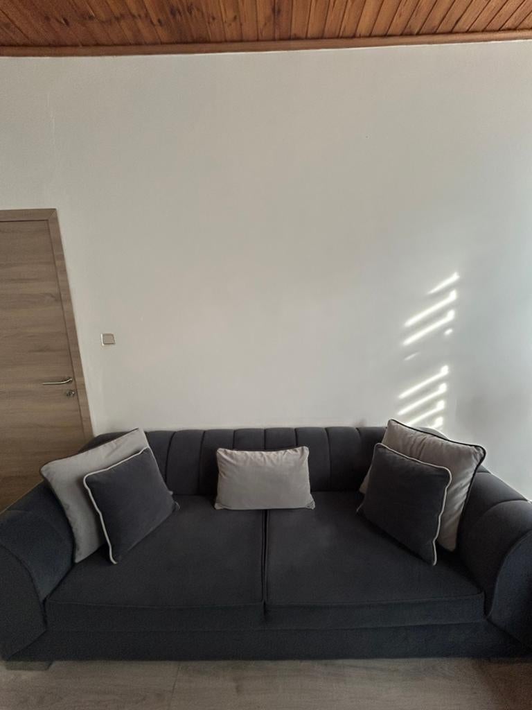 Salon complet moderne 2x3 places + 2 fauteuils, Ophalen, Zo goed als nieuw