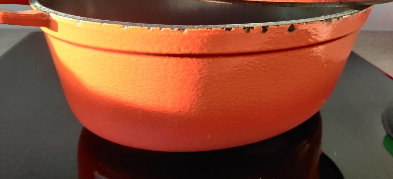 vintage kookpot, Huis en Inrichting, Ophalen, Gebruikt, Emaille, Braadpan