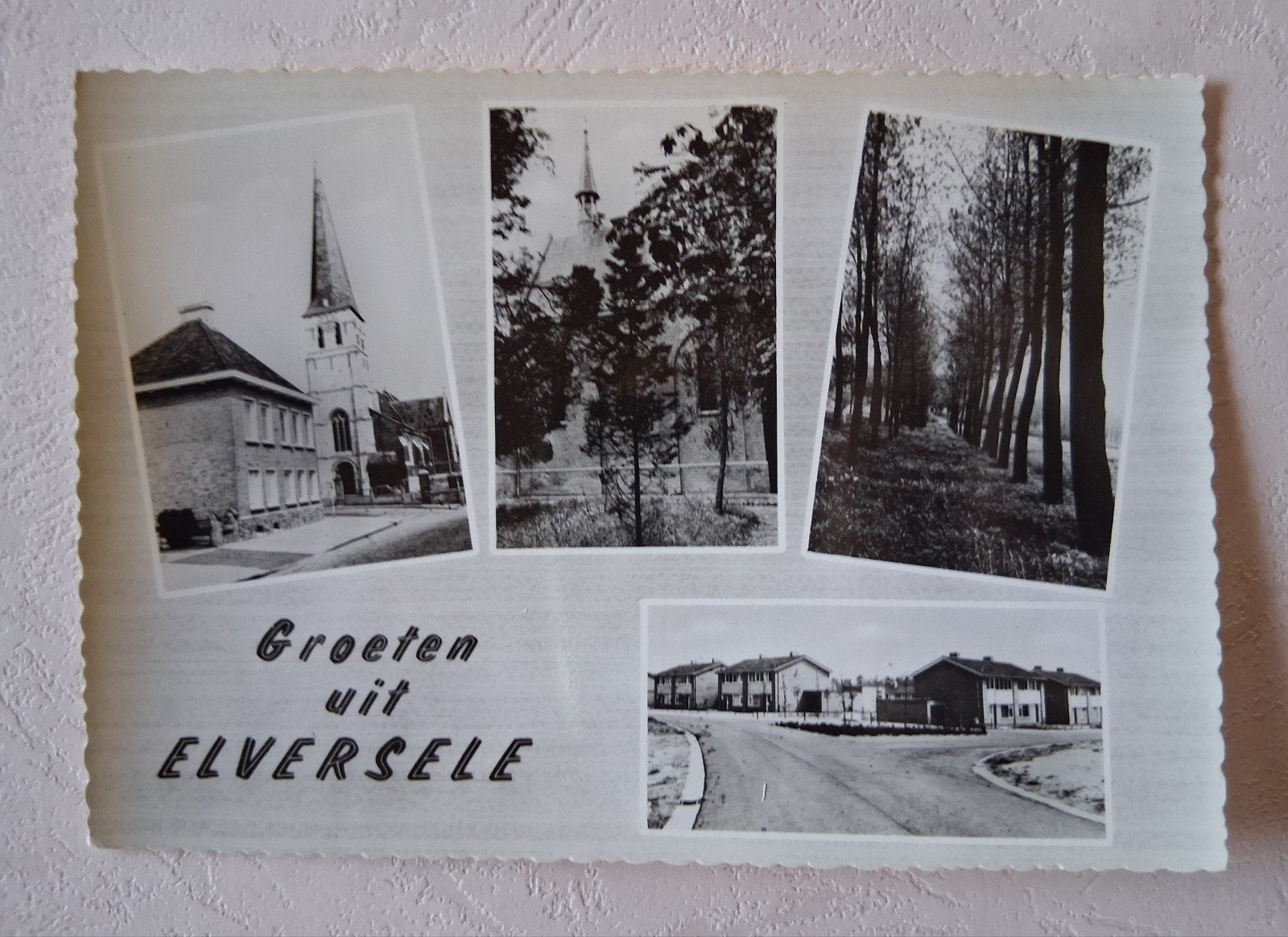 vintage Postkaart Elversele, Ophalen of Verzenden