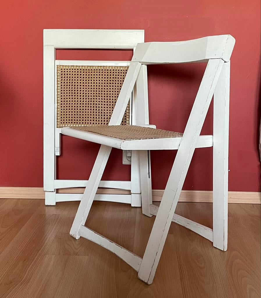 Duo Chaises pliantes vintage style aldo jacober triestre, Enlèvement, Comme neuf