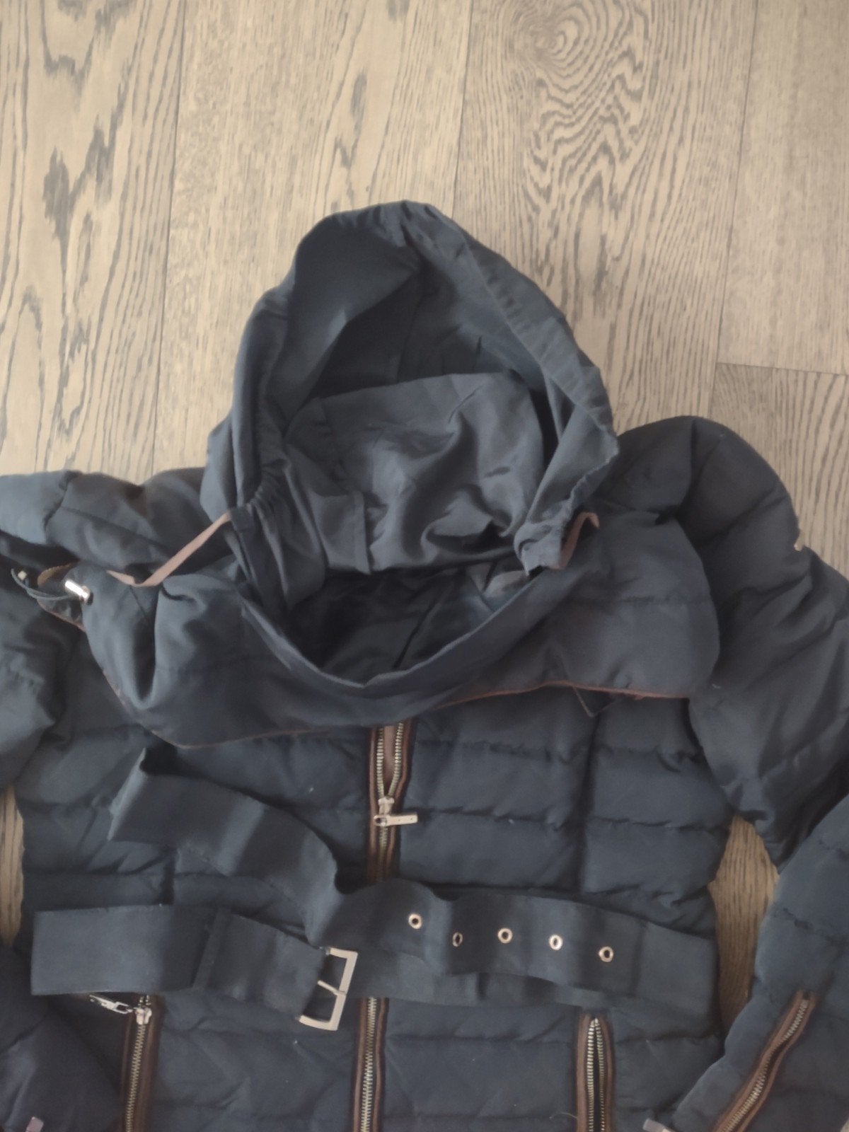 zwarte winterjas lang,  maat 40, Esprit, Ophalen, Maat 38/40 (M), Zwart