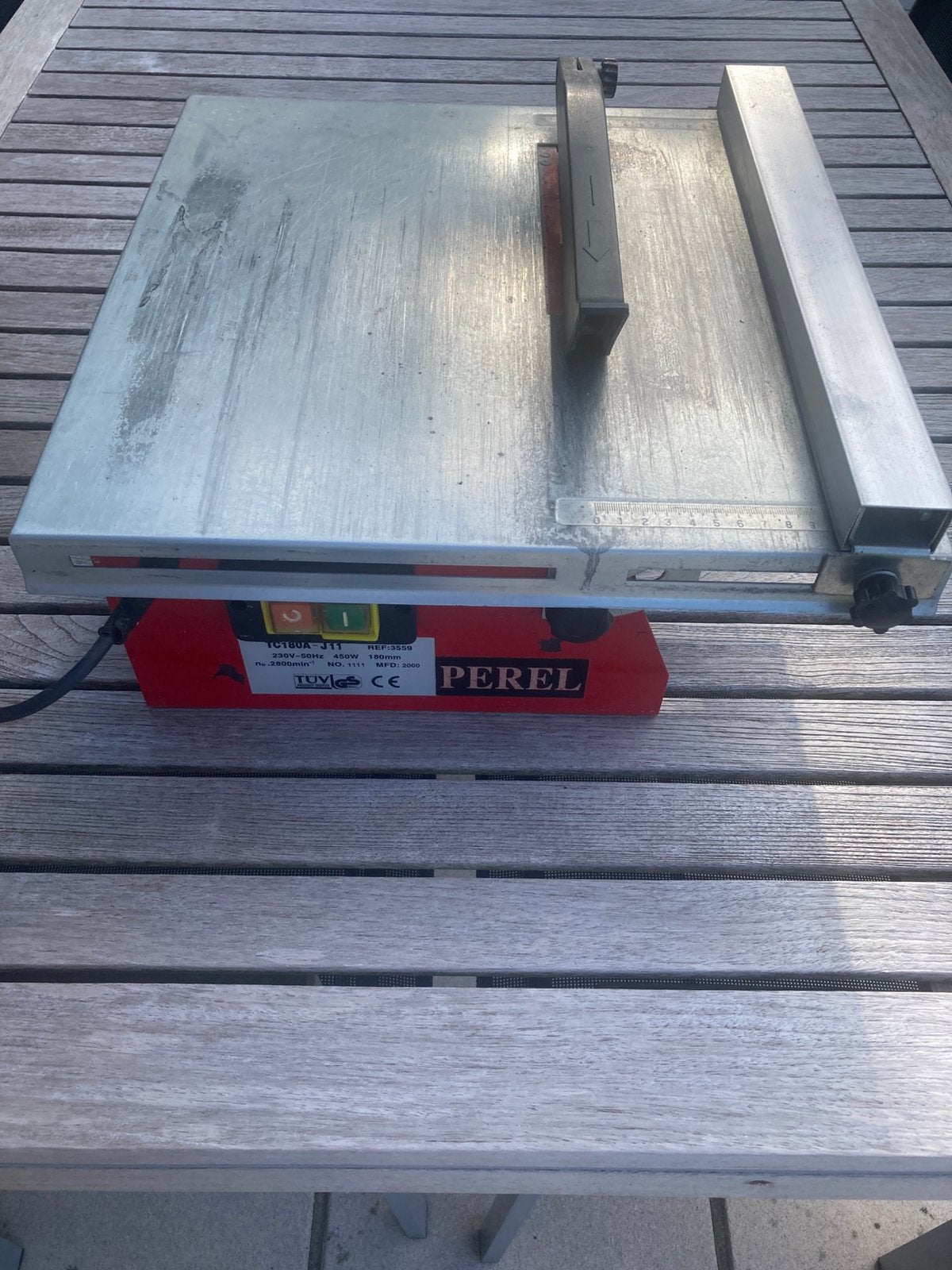 Tegelwaterzaag, Doe-het-zelf en Bouw, Gereedschap | Zaagmachines, Ophalen, Overige typen, Zo goed als nieuw, 30 tot 70 mm