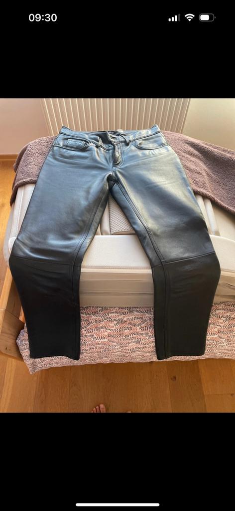 Zwarte leren broek maat 29, Motoren, Ophalen