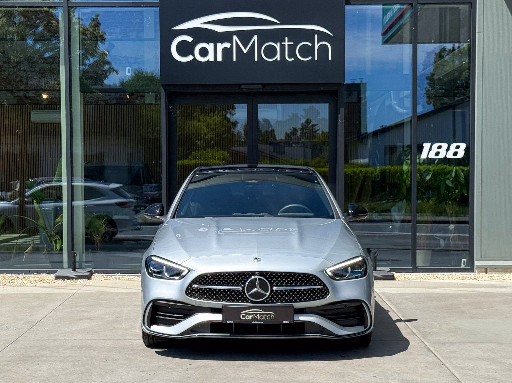 Mercedes-Benz C 300 e AMG 4MATIC - PANO  | ACC | BURMESTER, Automaat, Testrit aan huis, 230 kW, Hybride Elektrisch/Benzine