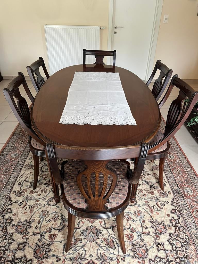Tafel met stoelen kerselaar, Huis en Inrichting, Complete eetkamers, Ophalen, Zo goed als nieuw