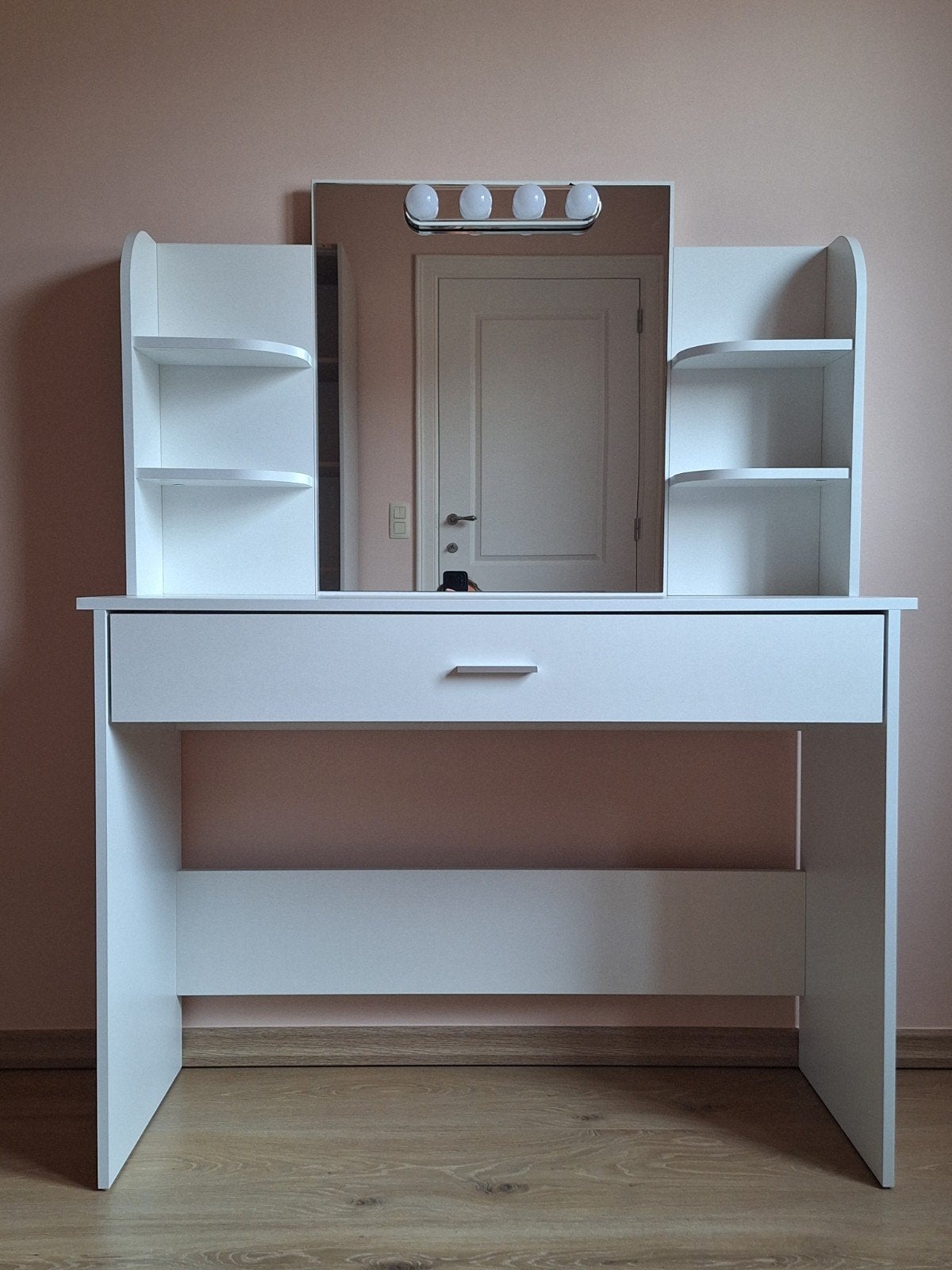Kaptafel / Opmaaktafel / Make up tafel incl. lamp, Ophalen, Gebruikt, 100 tot 150 cm, 100 tot 150 cm