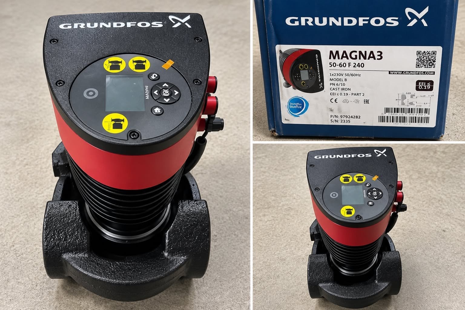 Pompe de circulation Grundfos MAGNA3 50-60 F 240 – Modèle B, Enlèvement