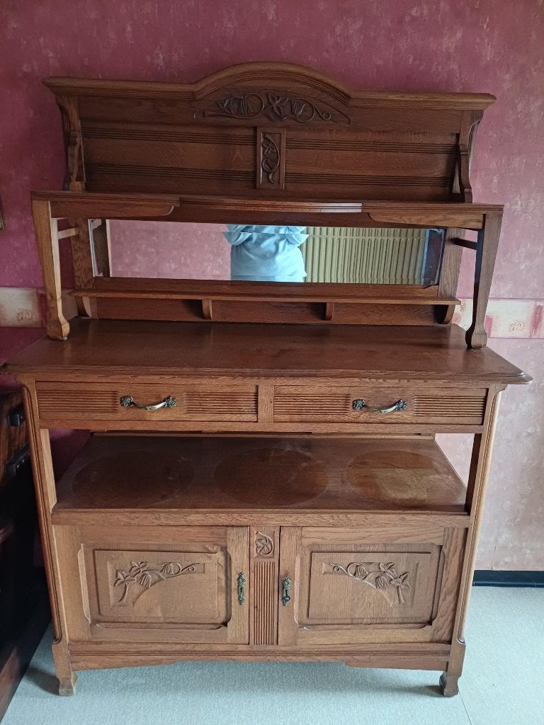 Eiken buffetkast, Ophalen