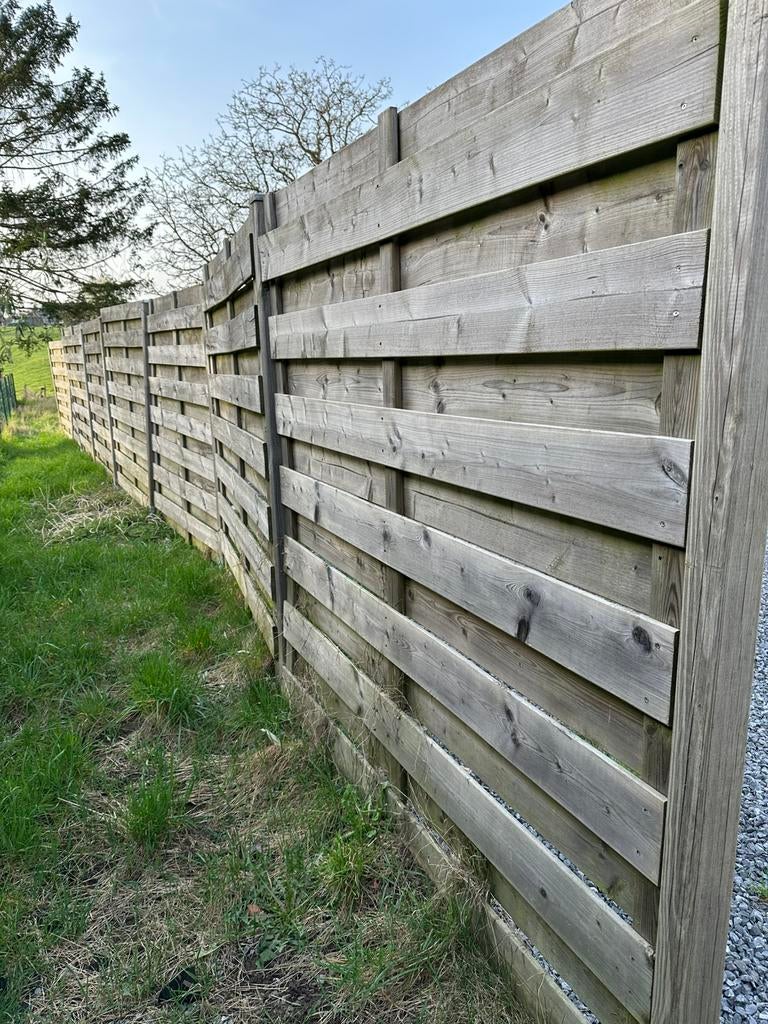 Palissades en bois 180x180, Enlèvement, Comme neuf, Bois