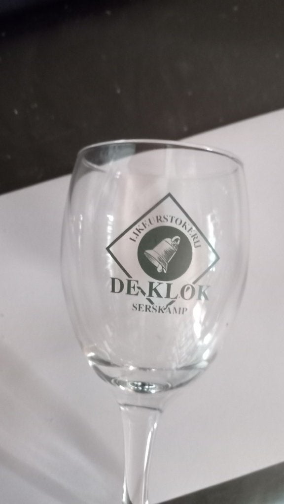 De Klok Serskamp 12 likeurglaasjes gezuurd, Verzamelen, Biermerken, Ophalen