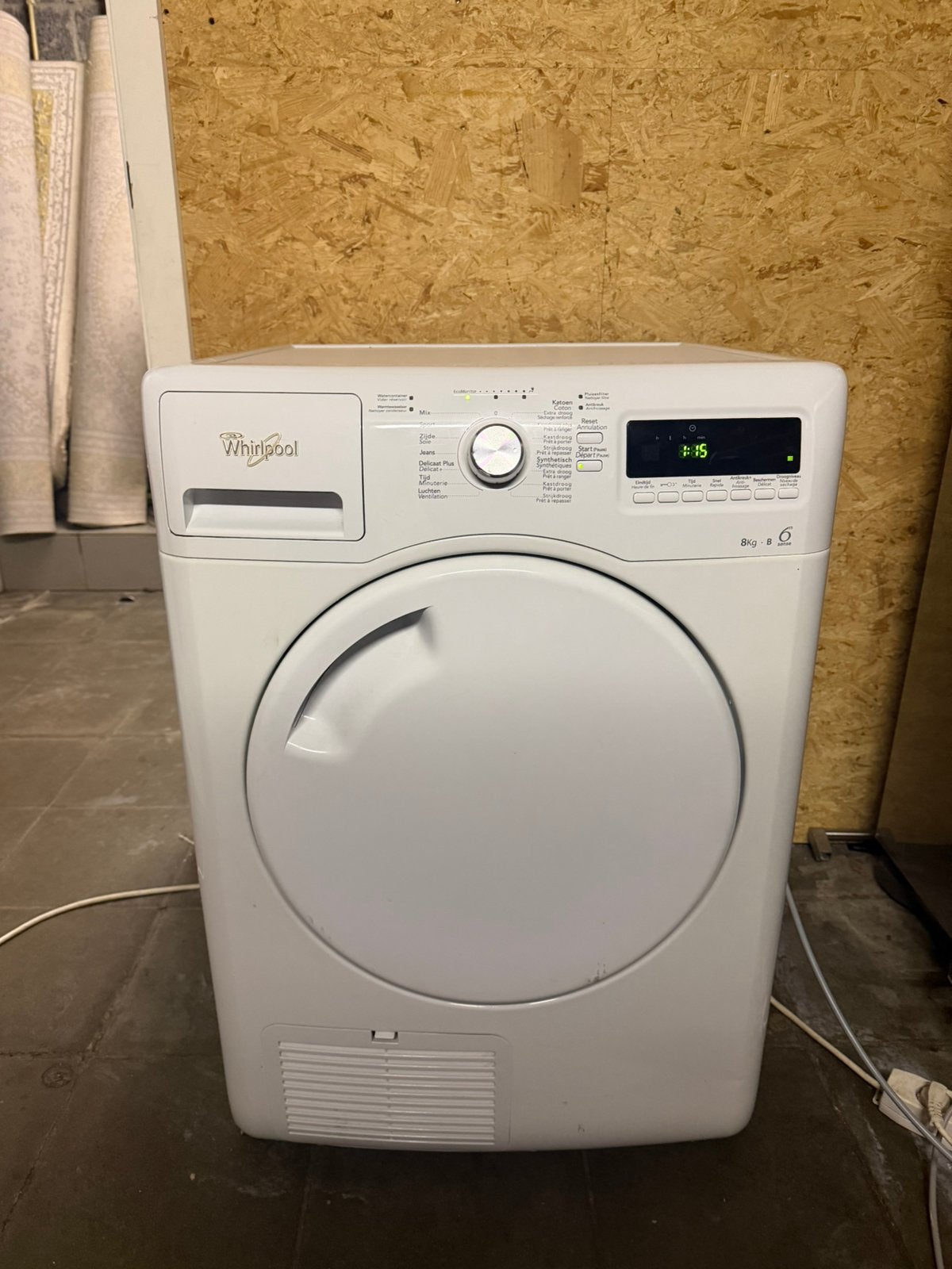 Droogkast Whirlpool 8kg condensatie 150€, Elektronische apparatuur, Ophalen of Verzenden, Zo goed als nieuw