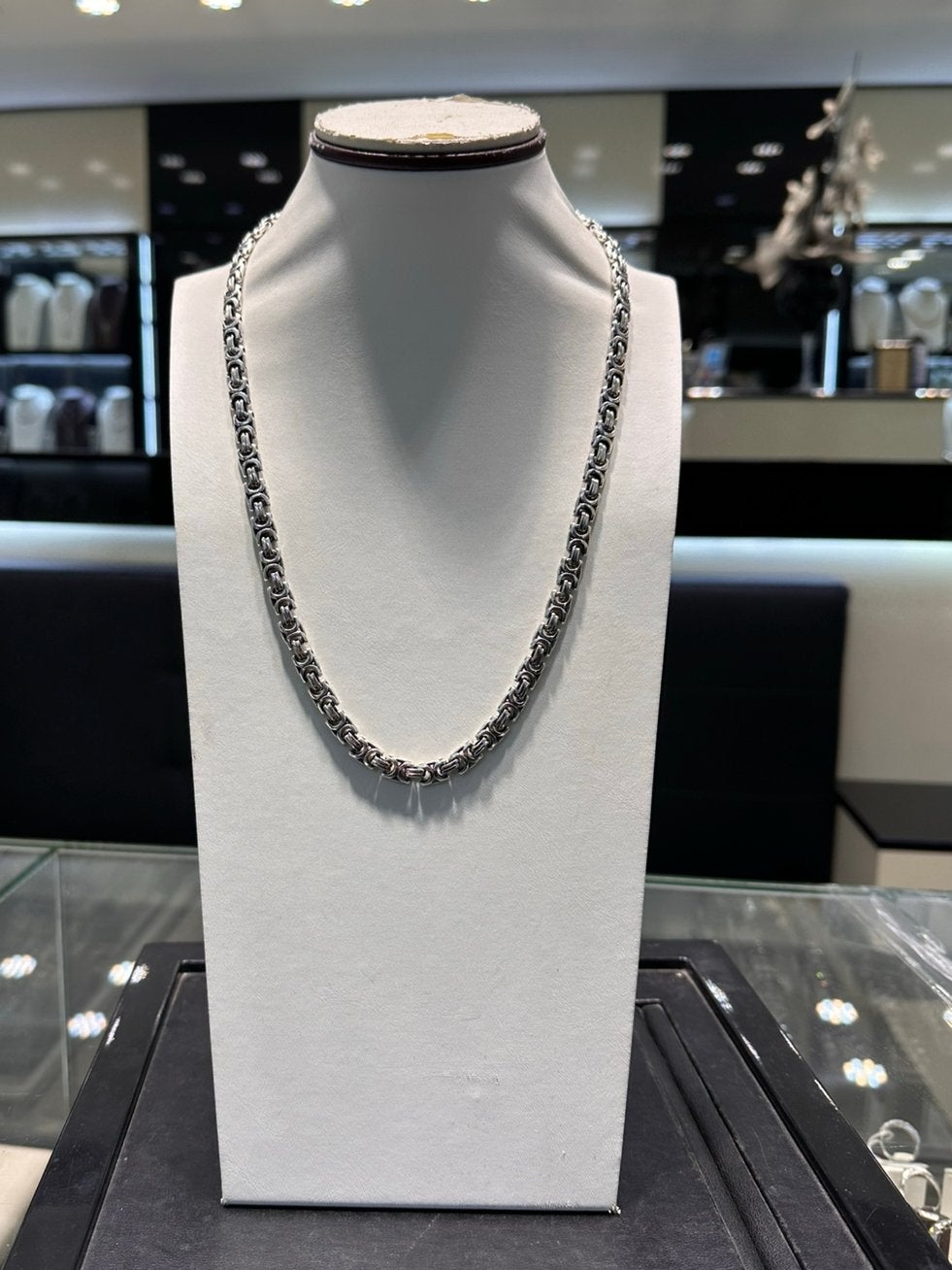 Zilver 925 koningsketting, Handtassen en Accessoires, Ophalen, Zo goed als nieuw, Zilver