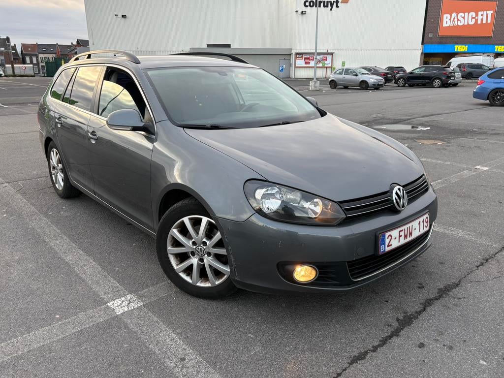 VW GOLF 6 BREAK 1.6TDI/2011/CLIM AUTO/ALCANTARA/BON ETAT/€5, Zwart, 1600 cc, Alcantara, 5 deurs