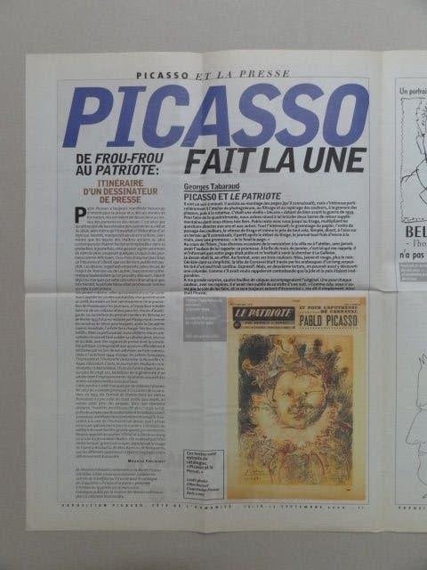 Picasso & la Presse, krant, 4 blz t.g.v expositie, Boeken, Verzenden, Gelezen, Schilder- en Tekenkunst