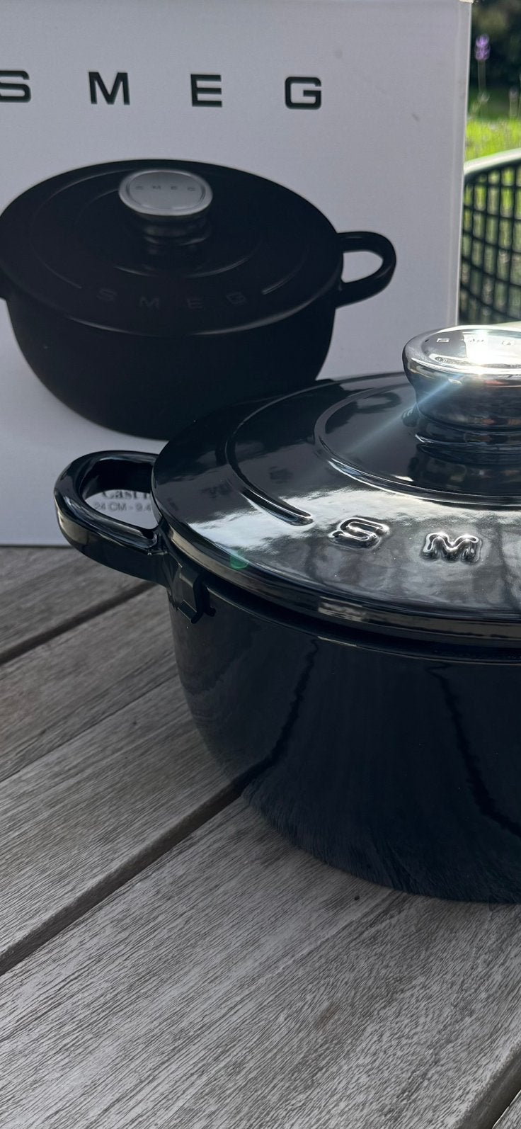 SMEG Gietijzeren Pan 24L, Enlèvement, Neuf, Fonte, Cocotte