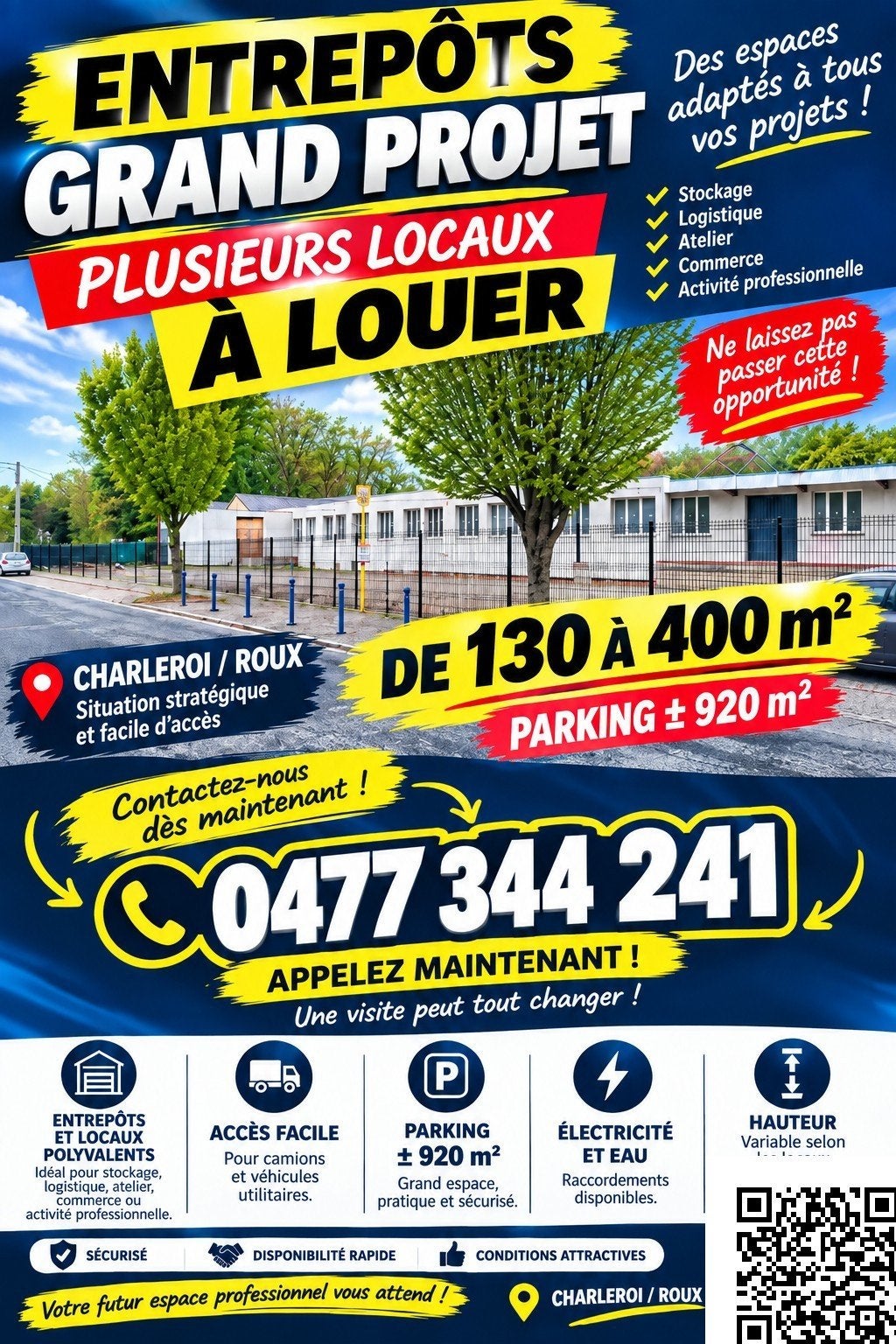 entrepôts à louer, Autos : Divers