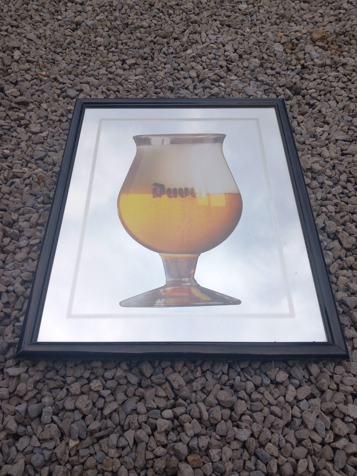 Cadre miroir pub bière Duvel, Enlèvement