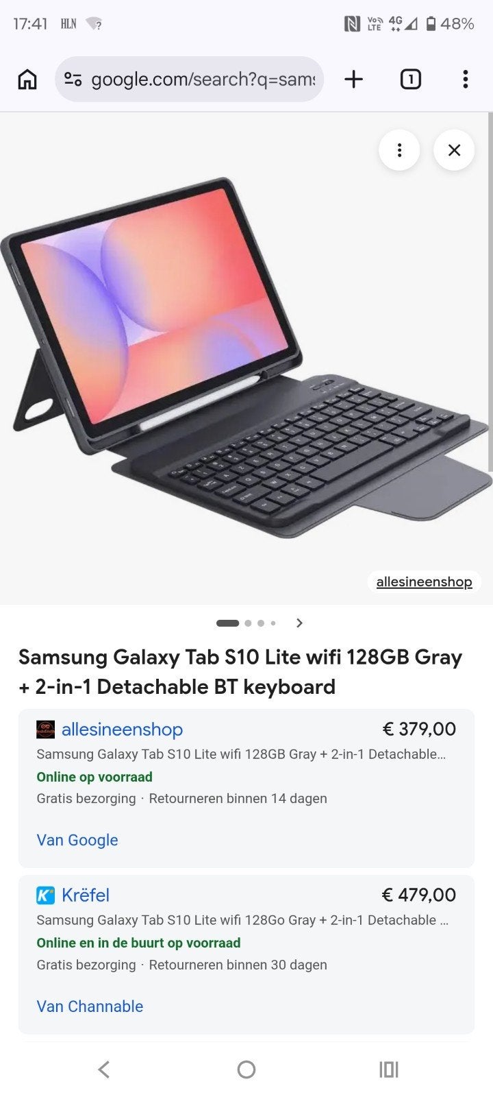 Samsung Galaxy tab S10 lite wifi + keyboard (1 maand oud), Enlèvement