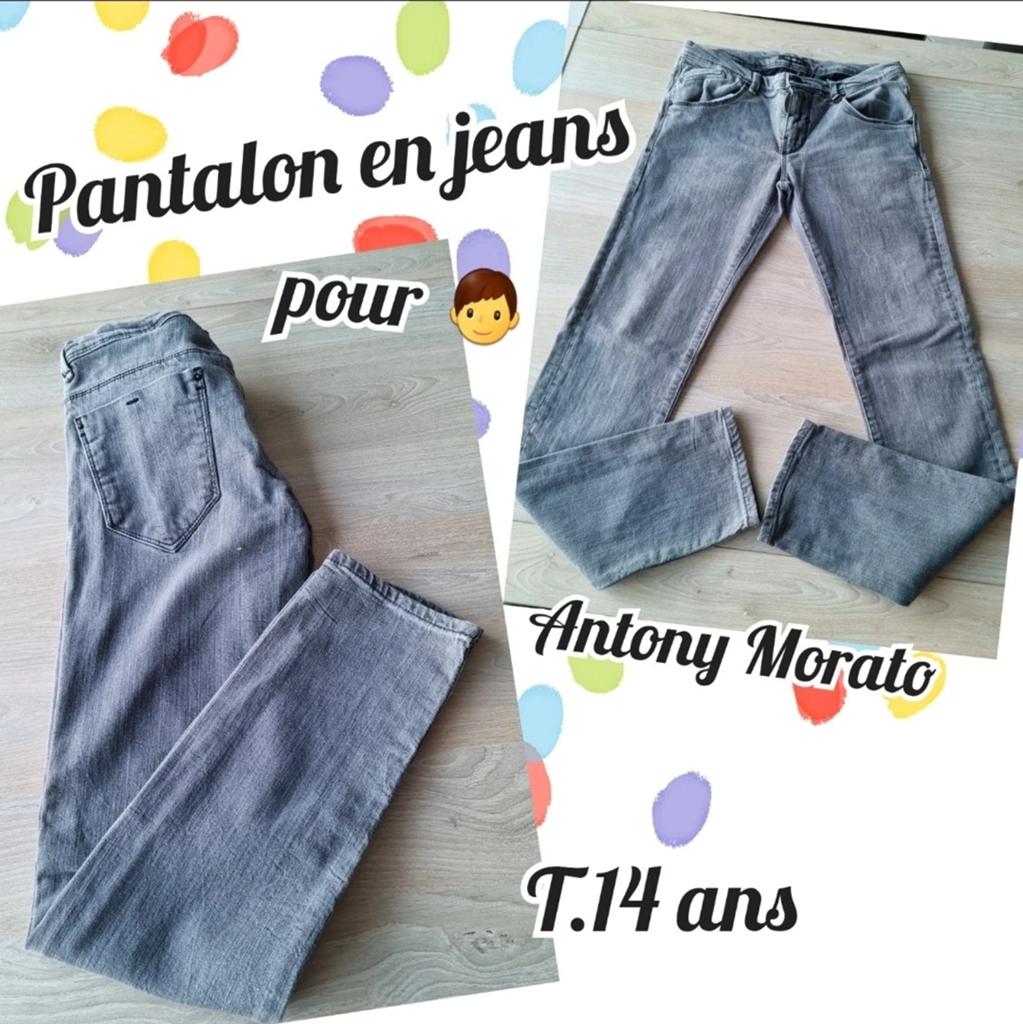 Pantalon en jeans  pour garçon -gris-Antony Morato-T.14, Enfants & Bébés, Vêtements enfant | Taille 164, Pantalon, Garçon, Enlèvement ou Envoi