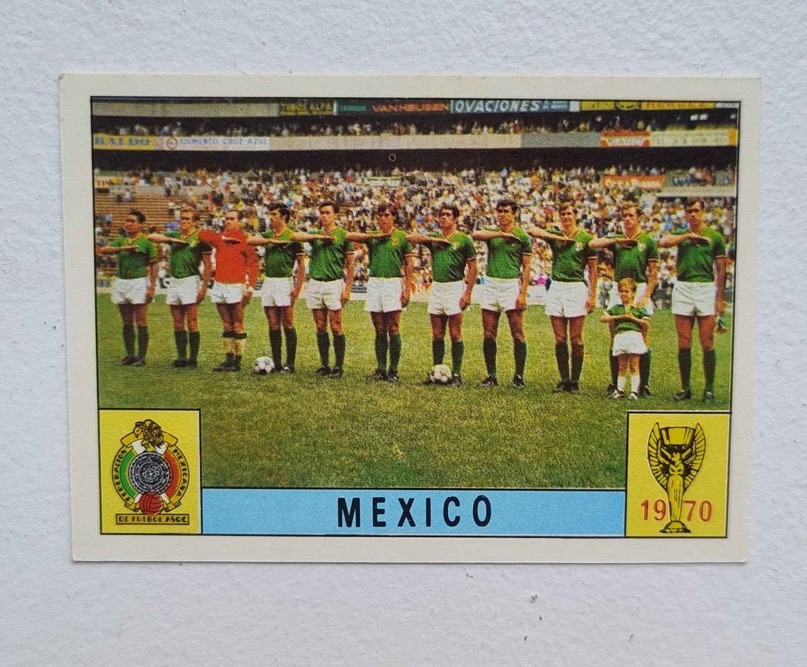 Panini Mexico 70:  1970 Team Mexico (green back), Verzenden