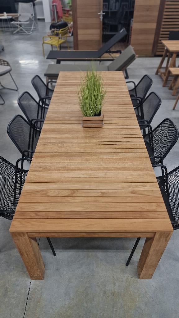 Teak tafel van merk jardinico tafel 280 cm  korting van -50%, Tuin en Terras, Tuintafels, Ophalen, Nieuw, Rechthoekig, Teakhout