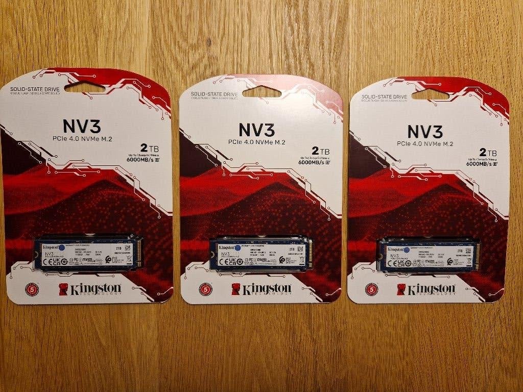 GLOEDNIEUW ONGEOPEND Kingston NV3 2TB m.2 2280 NVMe PCI-e x4, Intern, Kingston, SSD, Nieuw