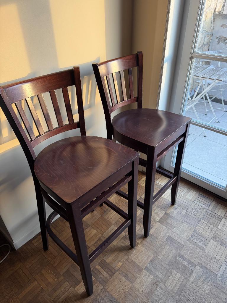 2 tabourets de bar vintage, Maison & Meubles, Tabourets de bar, 90 cm ou plus, Avec repose-pieds, 2 tabourets, Comme neuf