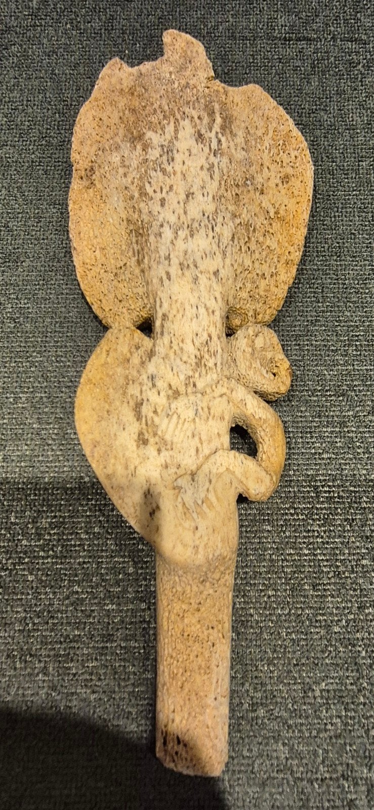 maori 19e eeuw patu walvis rib been club beeld tribale kunst, Antiek en Kunst, Kunst | Niet-Westerse kunst, Ophalen of Verzenden